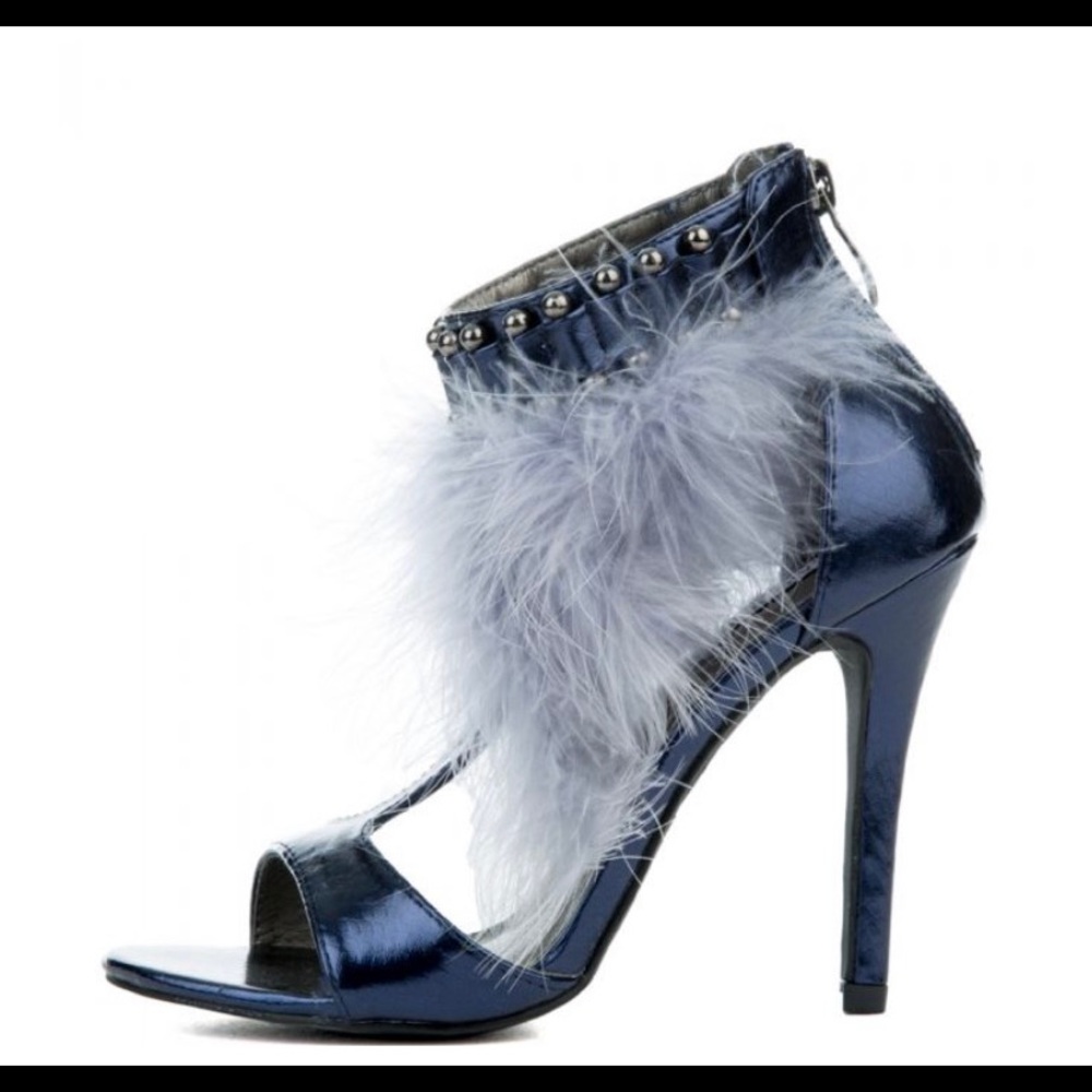 Navy Blue Cape Robbin Heels